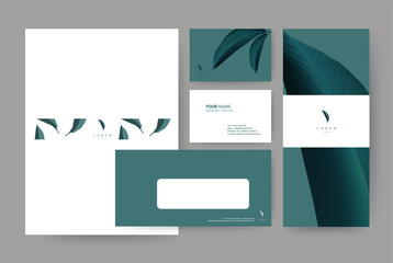 Branding identity template corporate company design, Set for business hotel, resort, spa, luxury premium logo, vector illustration