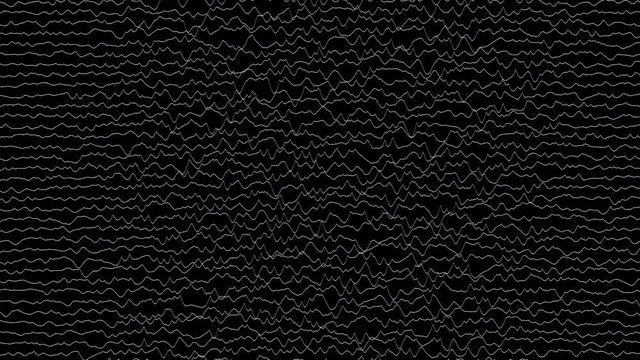 Abstract Waves Modern Strings -black and white- Seamless loop