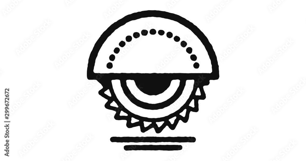 Poster carpenter workbench outline icon animation footage/video. hand drawn like symbol animated with motio