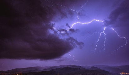 heavy storm in the lands of Guanajuato 