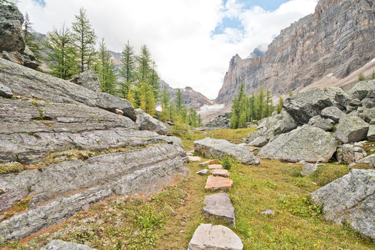 Hiking at Lake O&rsquo;Hara area in Yoho national park