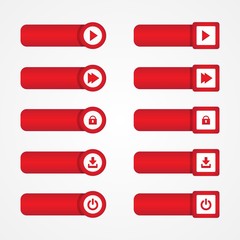 Best design vector color red button