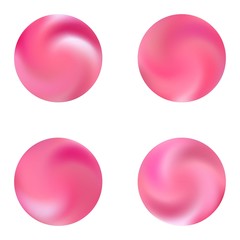 Set with modern round colorful backgrounds.