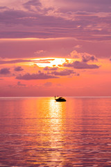 Fototapeta premium Beautiful sky sunset at the sea in Thailand.