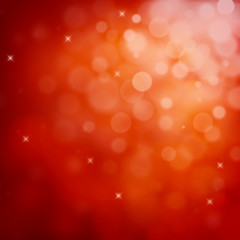 Christmas red glitter light bokeh abstract background.