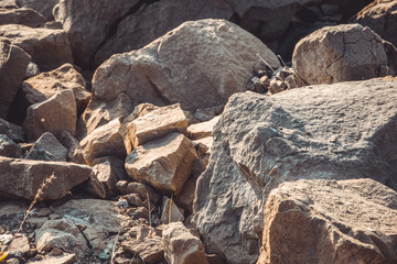 big natural gray rocks background