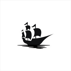 silhouette of a ship