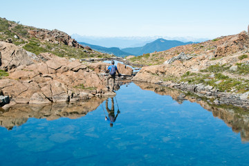 Naklejka premium Hiking in Mt. MacFarlane in Chilliwack, Canada