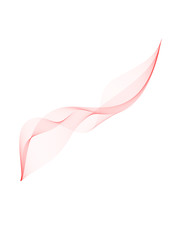 Beautiful red curve line isolated on white background