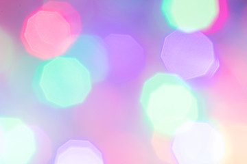 Colorful abstract bokeh lights  background.Abstract blurred bokeh Christmas or New Year lights in background.