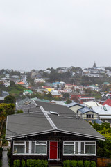 Fototapeta na wymiar Rain in Wellington, New Zealand