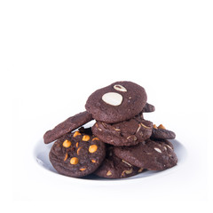 Cookies or Chocolate chips cookies with concept design.