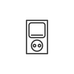 Electrical socket with power switch line icon. linear style sign for mobile concept and web design. Electric outlet and switch outline vector icon. Symbol, logo illustration. Vector graphics