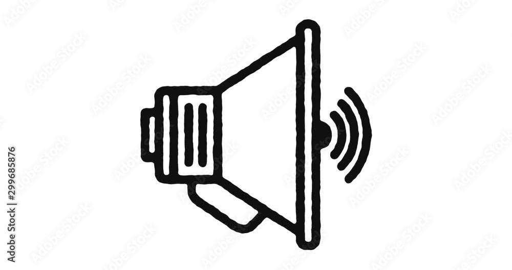 Poster announcement outline icon animation footage/video. hand drawn like symbol animated with motion graph