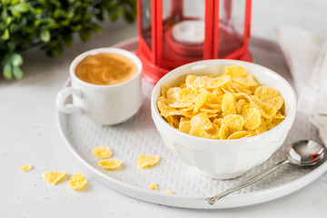 Cornflakes, Milk and Coffee