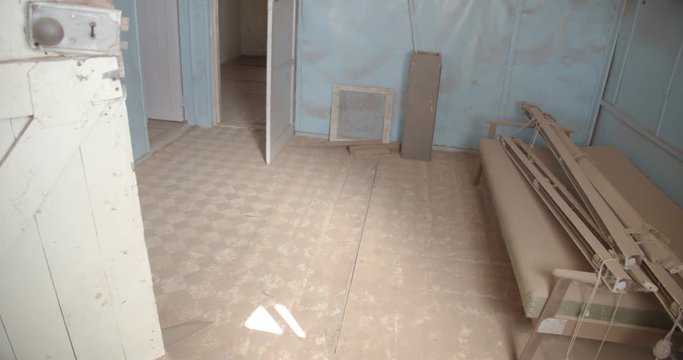 Old, Dust-covered Futon Mattress In A Deserted House, In The Abandoned Town Of Olary, 400kms North-east Of Adelaide, South Australia, Australia