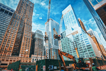 Urban cityscape of New York. Midtown district. USA.