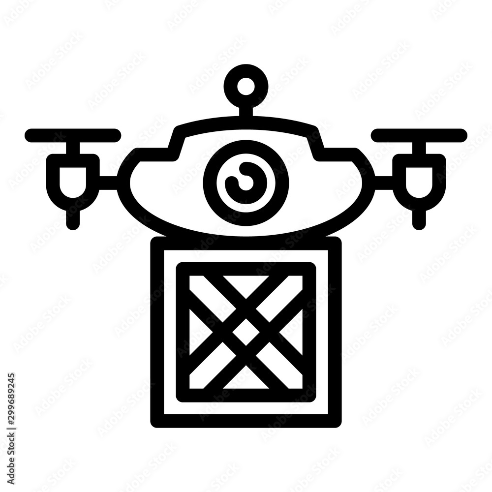 Poster modern drone delivery icon. outline modern drone delivery vector icon for web design isolated on whi