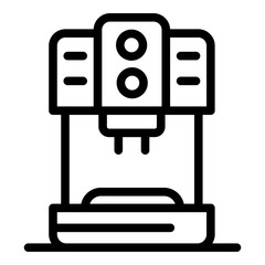 Coffee machine icon. Outline coffee machine vector icon for web design isolated on white background