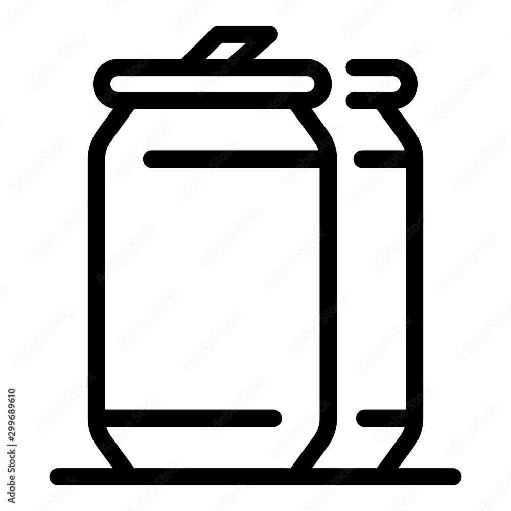 Poster energetic tin can icon. outline energetic tin can vector icon for web design isolated on white backg