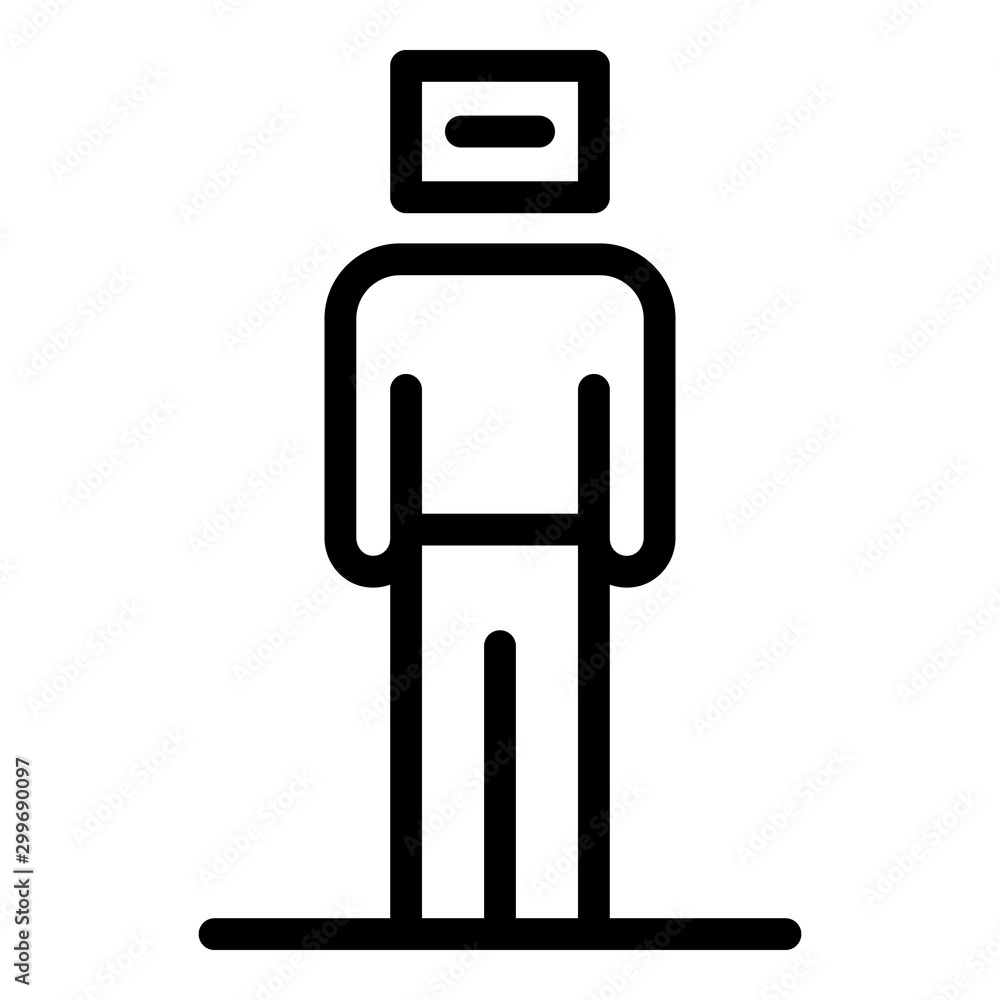 Poster unemployed icon. outline unemployed vector icon for web design isolated on white background
