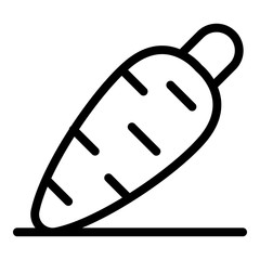 Carrot vegetable icon. Outline carrot vegetable vector icon for web design isolated on white background