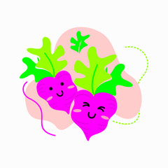Cartoon funny vegetables vector. EPS 10