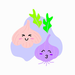 Cartoon funny vegetables vector. EPS 10