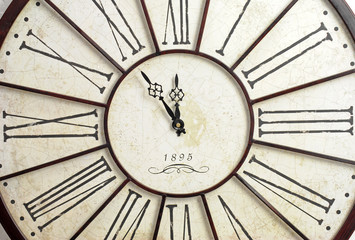 christmas clock, arrows show midnight, new year is coming