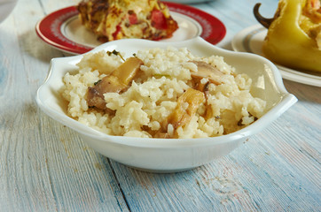 Spinach Feta mushroom   Risotto