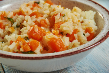 Risotto with Butternut Squash and  Kale
