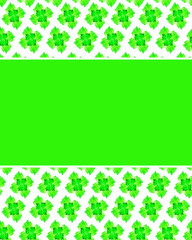 two parts of a leaf from a white-green background from the same small flowers, one part of a leaf green, clover, green ornament, pattern, motif part, blot, watercolor stain, for designing a notebook a