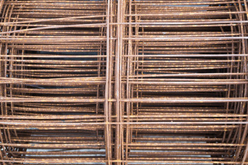 Rust wire mesh close up