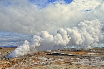 Fototapeta na wymiar Hochtemperaturgebiet auf der Reykianes-Halbinsel, Island