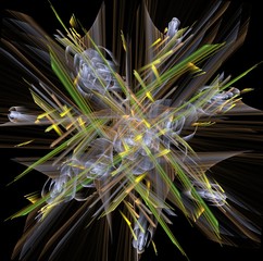  illustration of abstract buke with white rose on background grass and straw