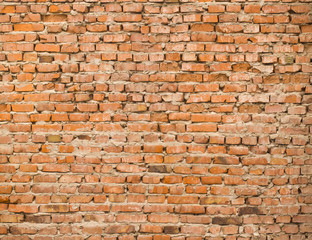 Obraz premium Texture of an old wall with red brick for background.