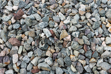 Small road stone background, gravel pebbles stone texture, granite,marble