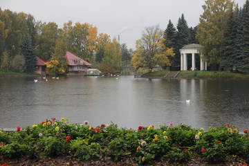 Obraz premium park jesienią