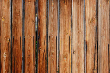 Fototapeta na wymiar Brown Wooden board fence background texture