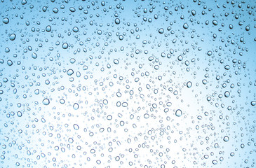 Water drops on glass or rain drop