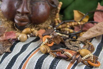 African artifacts and jewelry from Cameroon, juju powers and black magic