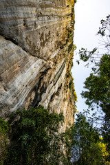 Cliff in tourist attraction of Phratupha rock painting