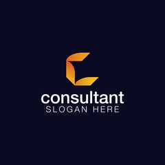 Obraz premium Letter C logo vector concept for consultant business, corporate, office, and company