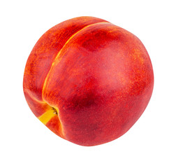 Peach isolated on white background with clipping path