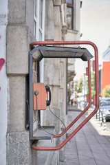 Telephone booth in sofia . Bulgaria