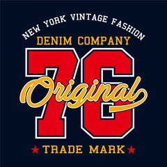Vintage New York Typography Design For T Shirt, Poster, Vector. © zoetart