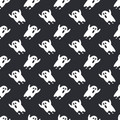 seamless pattern vector cute ghost