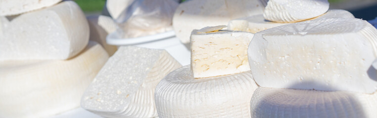 Cheese as background and texture.