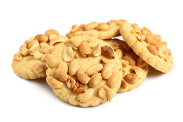 Peanut сookies. Isolated on a white background.