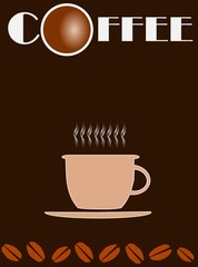 cup of coffee logo background
